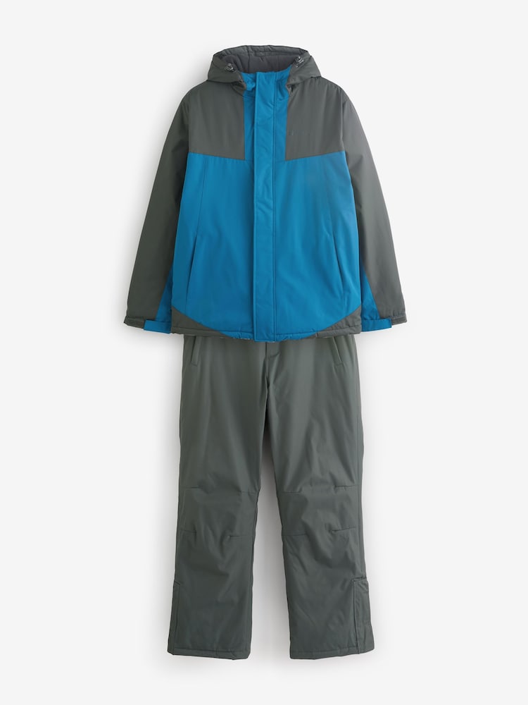 Mountain Warehouse Blue Mens Ski Jacket and Trouser Set - Image 1 of 3 Mountain Warehouse Blue Mens Ski Jacket and Trouser Set - Image 1 of 3
