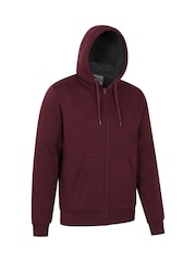 Mountain Warehouse Purple Dalton Mens Borg Lined Hoodie - Image 2 of 6