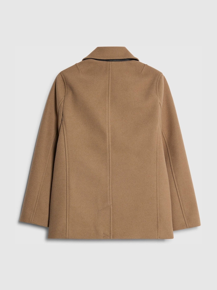 River Island Natural Smart Button Peacoat - Image 2 of 4