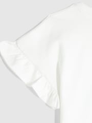 River Island White Bow Frill Top & Leggings Set - Image 4 of 5