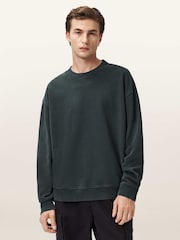 AllSaints Blue Milo Crew Neck Sweatshirt - Image 1 of 7