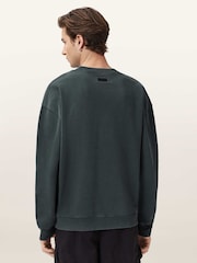 AllSaints Blue Milo Crew Neck Sweatshirt - Image 4 of 7