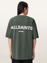 AllSaints Green Halcyon Short Sleeve Crew T-Shirt - Image 4 of 8