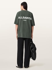 AllSaints Green Halcyon Short Sleeve Crew T-Shirt - Image 5 of 8