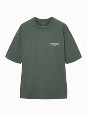 AllSaints Green Halcyon Short Sleeve Crew T-Shirt - Image 8 of 8