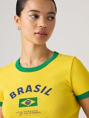 Gelb/Brasilien - Levi's® World Cup Cropped T-Shirt - Bild 1 von 6