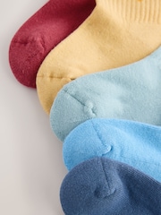 Multi Faces Cushioned Footbed Cotton Rich Ribbed Socks 5 Pack - Image 3 of 3