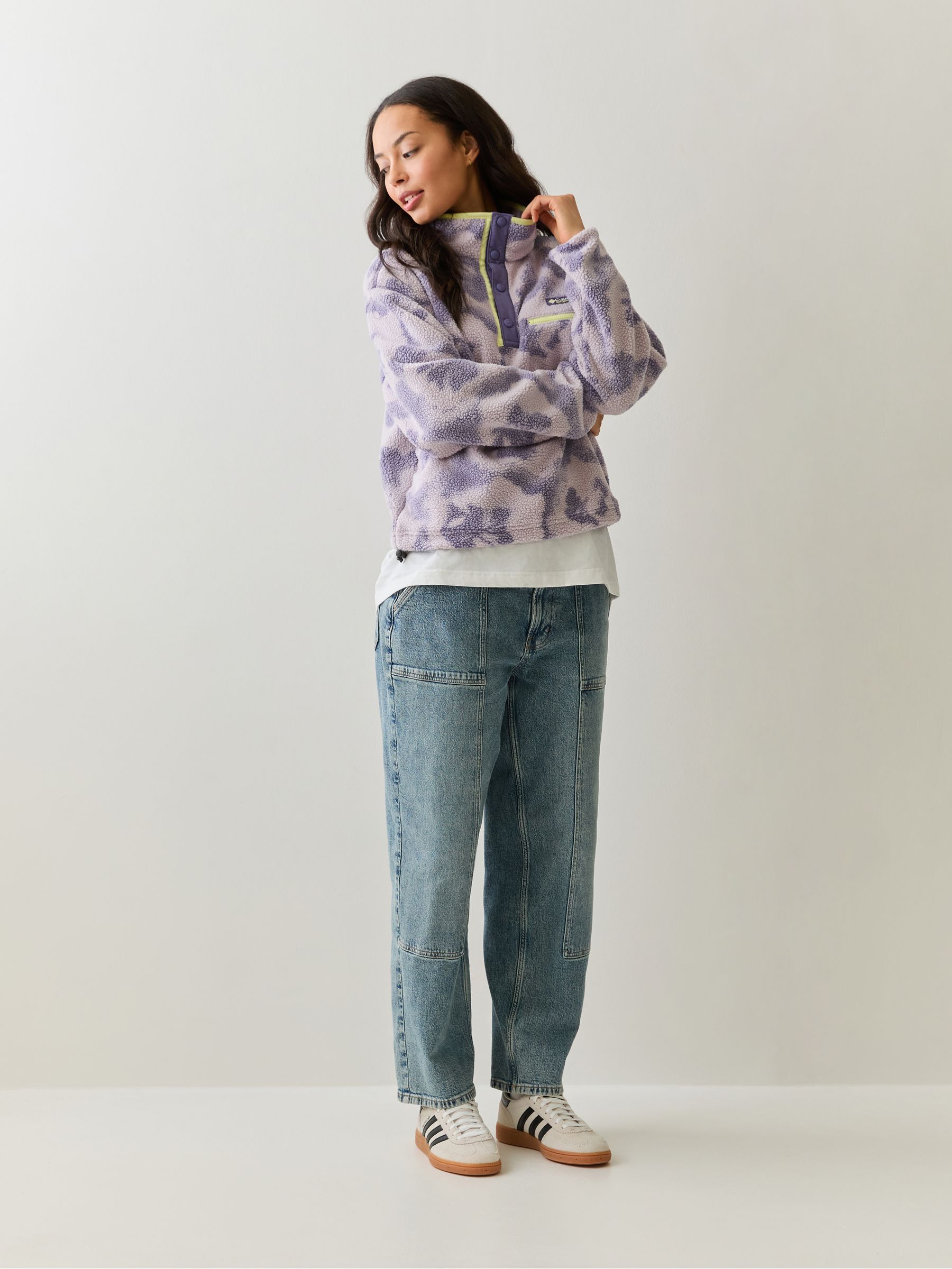 Buy Columbia Lilac Helvetia™ II Printed Cropped Half Snap Fleece