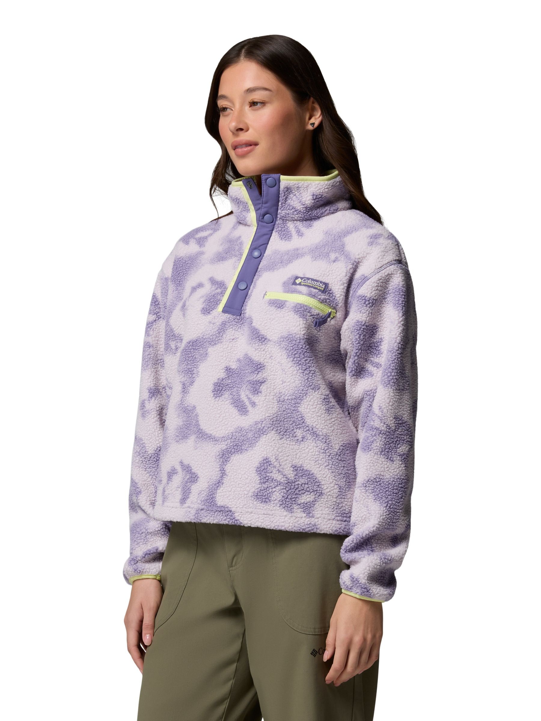 Buy Columbia Lilac Helvetia™ II Printed Cropped Half Snap Fleece