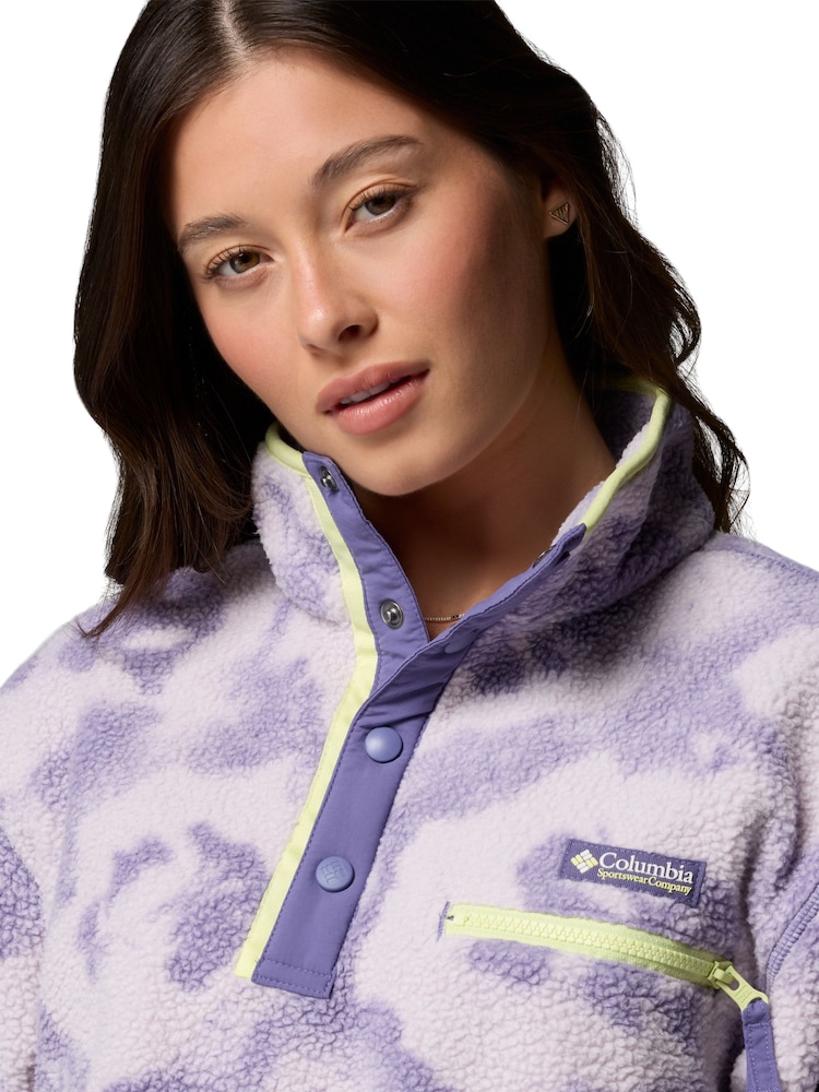 Columbia Lilac Helvetia™ II Printed Cropped Half Snap Fleece - Image 4 of 4 Columbia Lilac Helvetia™ II Printed Cropped Half Snap Fleece - Image 4 of 4