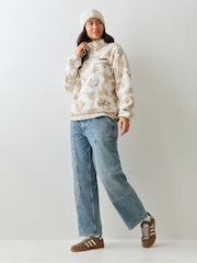 Columbia Cream Helvetia™ II Printed Cropped Half Snap Fleece - Image 2 of 5