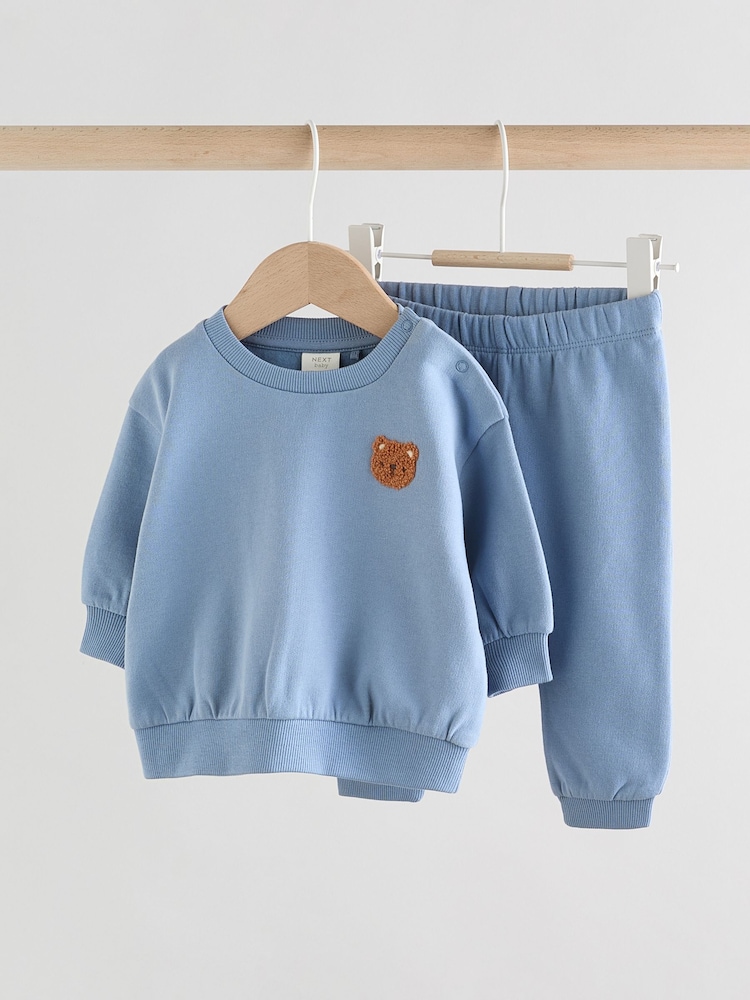 Blue Baby Sweater and Joggers Set (0mths-2yrs) - Image 1 of 16 Blue Baby Sweater and Joggers Set (0mths-2yrs) - Image 1 of 16