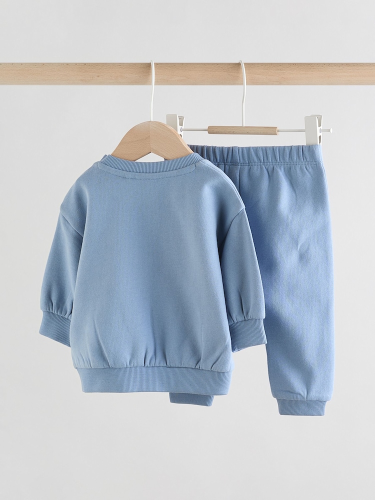 Blue Baby Sweater and Joggers Set (0mths-2yrs) - Image 2 of 16 Blue Baby Sweater and Joggers Set (0mths-2yrs) - Image 2 of 16