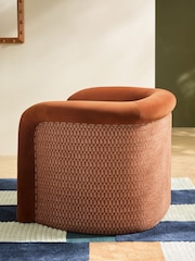 MADE.COM Lanzo Rust Orange Enya Accent Chair - Image 2 of 5