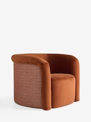 MADE.COM Lanzo Rust Orange Enya Accent Chair - Image 4 of 5