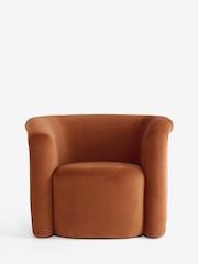 MADE.COM Lanzo Rust Orange Enya Accent Chair - Image 5 of 5