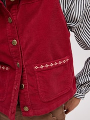 Oliver Bonas Corduroy Collared Sleeveless Jacket - Bild 6 von 6