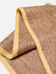 Oliver Bonas Brown Side Stripe Heavyweight Scarf - Image 3 of 4