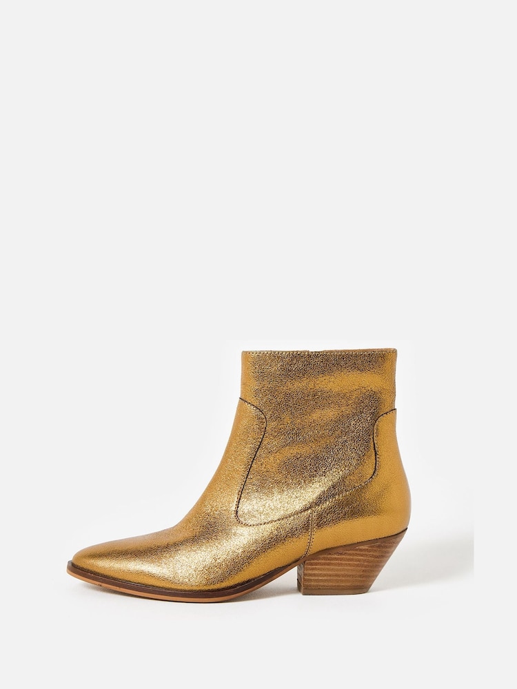 Oliver Bonas Metallic Western Cowboy Boots - Image 2 of 7 Oliver Bonas Metallic Western Cowboy Boots - Image 2 of 7