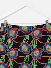 Oliver Bonas Black Floral Embroidered Mini Skirt - Image 5 of 7