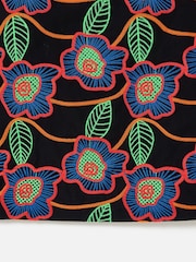 Oliver Bonas Black Floral Embroidered Mini Skirt - Image 7 of 7