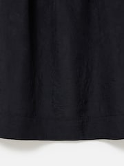 Oliver Bonas Black Floral Quilted Midi Skirt - Image 7 of 7