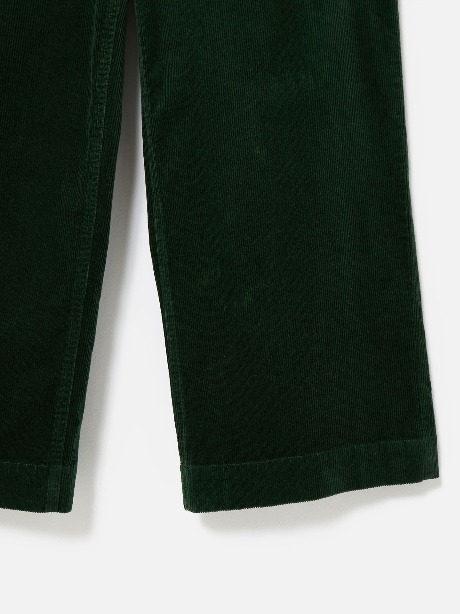 Buy Oliver Bonas Green Corduroy Cropped Wide Leg Trousers from