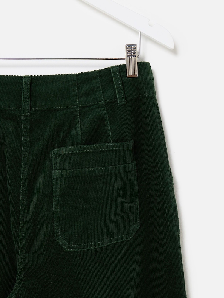 Oliver Bonas Green Corduroy Cropped Wide Leg Trousers - Image 8 of 8 Oliver Bonas Green Corduroy Cropped Wide Leg Trousers - Image 8 of 8
