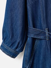 Oliver Bonas Blue Denim V-Neck Tie Waist Jumpsuit - Image 7 of 8