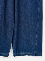 Oliver Bonas Blue Denim V-Neck Tie Waist Jumpsuit - Image 8 of 8