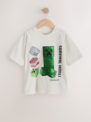 Ecru White Single Minecraft T-Shirt (3-16yrs) - Image 5 of 9