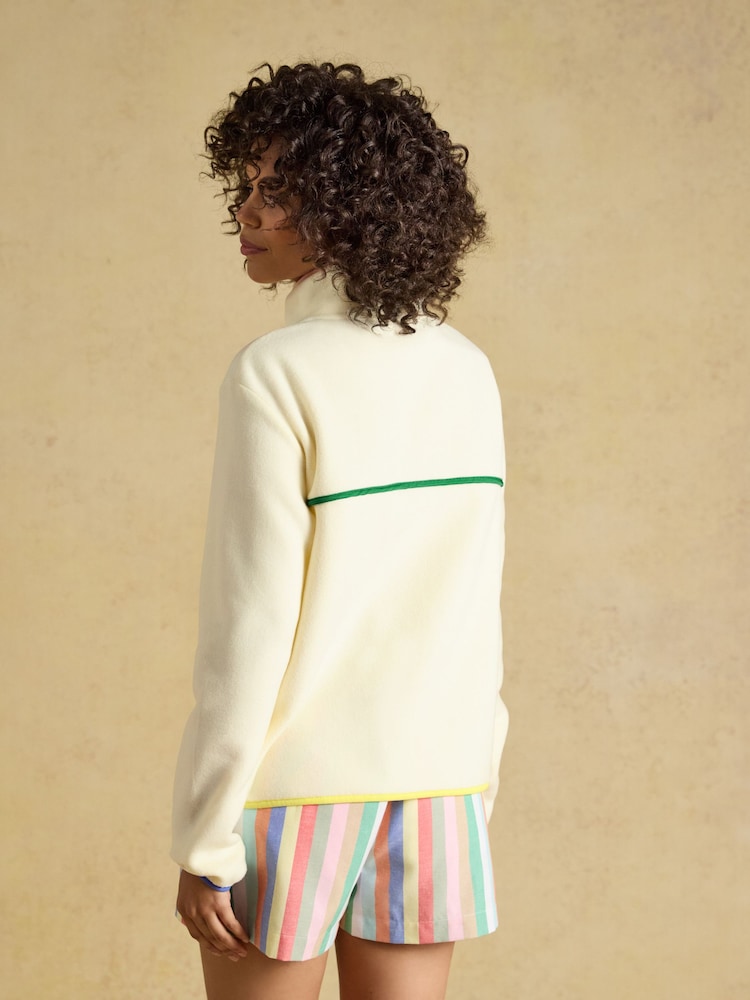 Joules Cream Hotchpotch Funnel Neck Polar Fleece - Image 2 of 8 Joules Cream Hotchpotch Funnel Neck Polar Fleece - Image 2 of 8