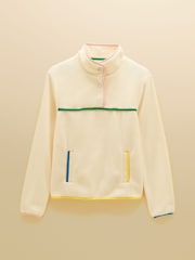 Joules Cream Hotchpotch Funnel Neck Polar Fleece - Image 9 of 9