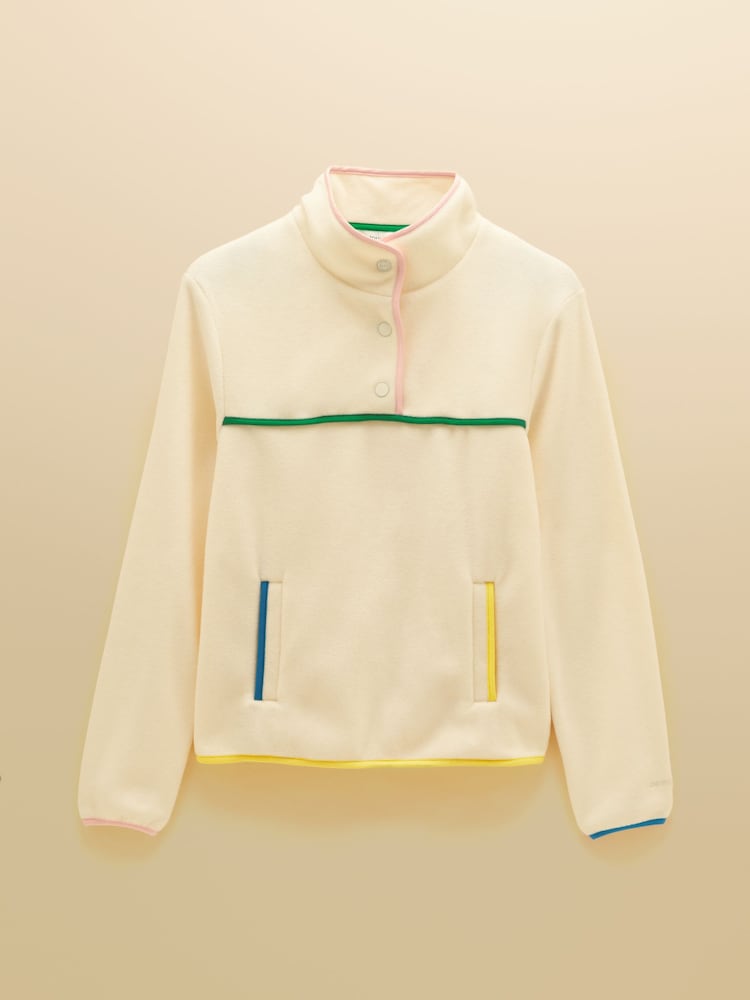 Joules Cream Hotchpotch Funnel Neck Polar Fleece - Image 9 of 9 Joules Cream Hotchpotch Funnel Neck Polar Fleece - Image 9 of 9