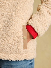 Joules Faux Fur Collared Fleece Jacket - Imagen 7 de 10