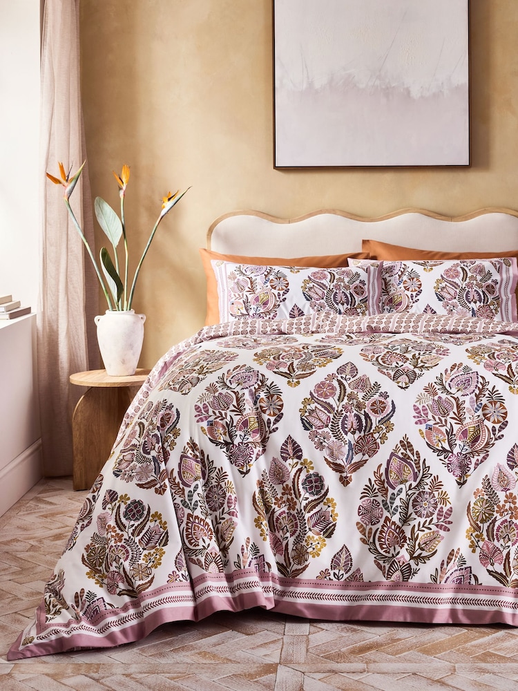 Multi 200HTC Percale Autumn Floral Decorator Duvet Cover and Pillowcase Set - Image 1 of 7 Multi 200HTC Percale Autumn Floral Decorator Duvet Cover and Pillowcase Set - Image 1 of 7