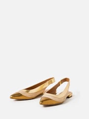 Oliver Bonas Mixed Metallic Pointed Slingback Shoes - 画像 3 / 6