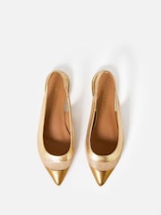 Oliver Bonas Mixed Metallic Pointed Slingback Shoes - 画像 4 / 6