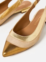 Oliver Bonas Mixed Metallic Pointed Slingback Shoes - 画像 6 / 6