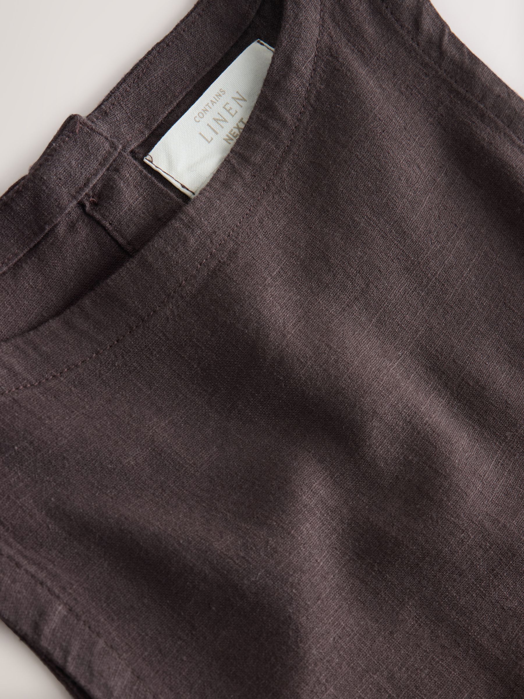 Buy Chocolate Brown Linen Blend Button Shell Top from the Next UK ...