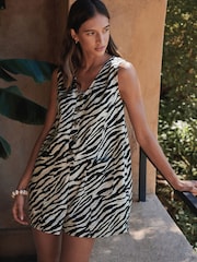 Animal Print Cotton Rich Romper Playsuit - Image 1 of 8