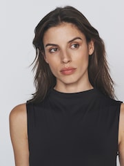 The Set Balck/Chocolate Brown/White 3 Pack Soft Touch High Neck Tops - Image 4 of 6