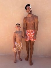 Never Fully Dressed Orange Sun Mens Swim Shorts - Image 1 of 5