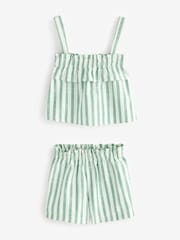 Green/White Strappy Top And Shorts Co-Ord Set - Image 1 of 1