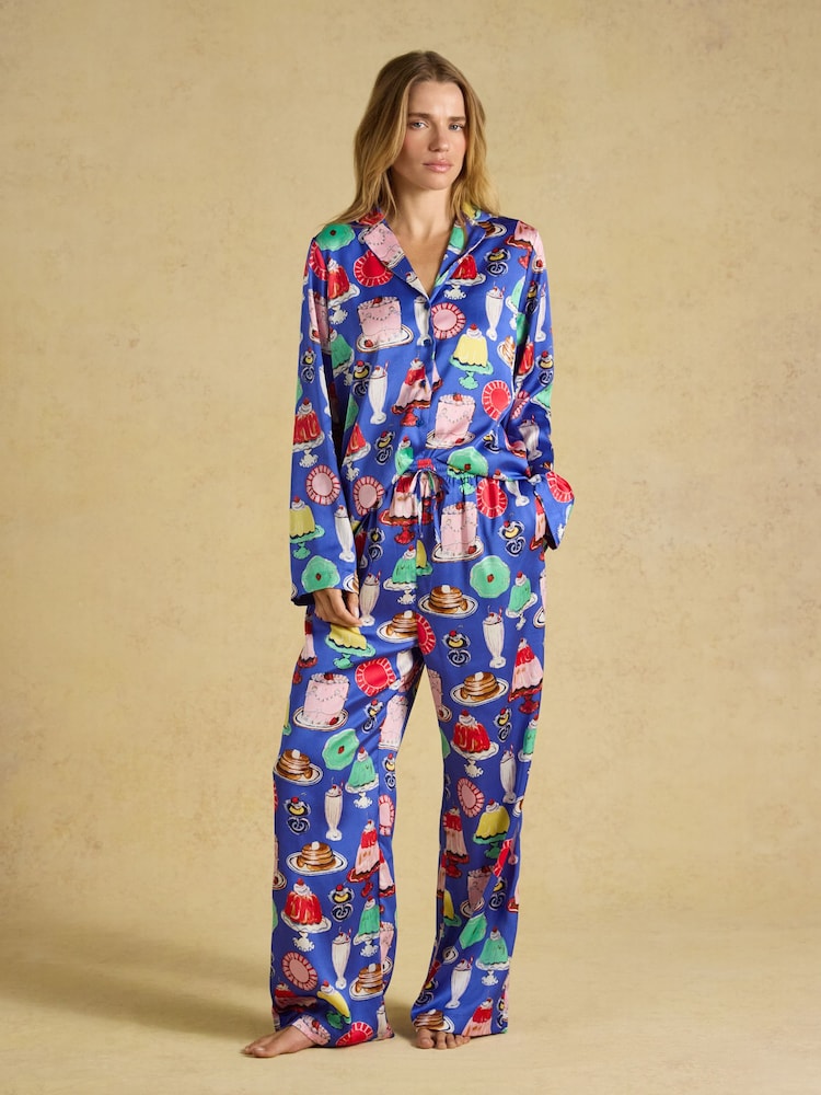 Bonnie Satin Long Sleeve Pyjama Set - 圖片 1/6