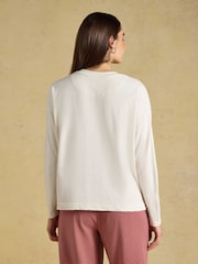 Cream Cotton Long Sleeve Pyjama Top - Image 2 of 7
