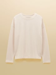 Cream Cotton Long Sleeve Pyjama Top - Image 7 of 7