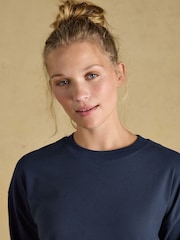 Joules Navy Cotton Long Sleeve Pyjama Top - Image 4 of 6