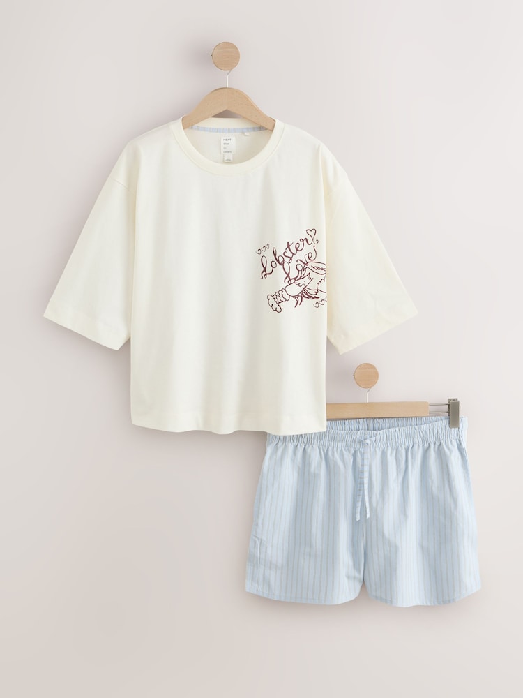 Cream Lobster Short Pyjamas Set - Image 1 of 4