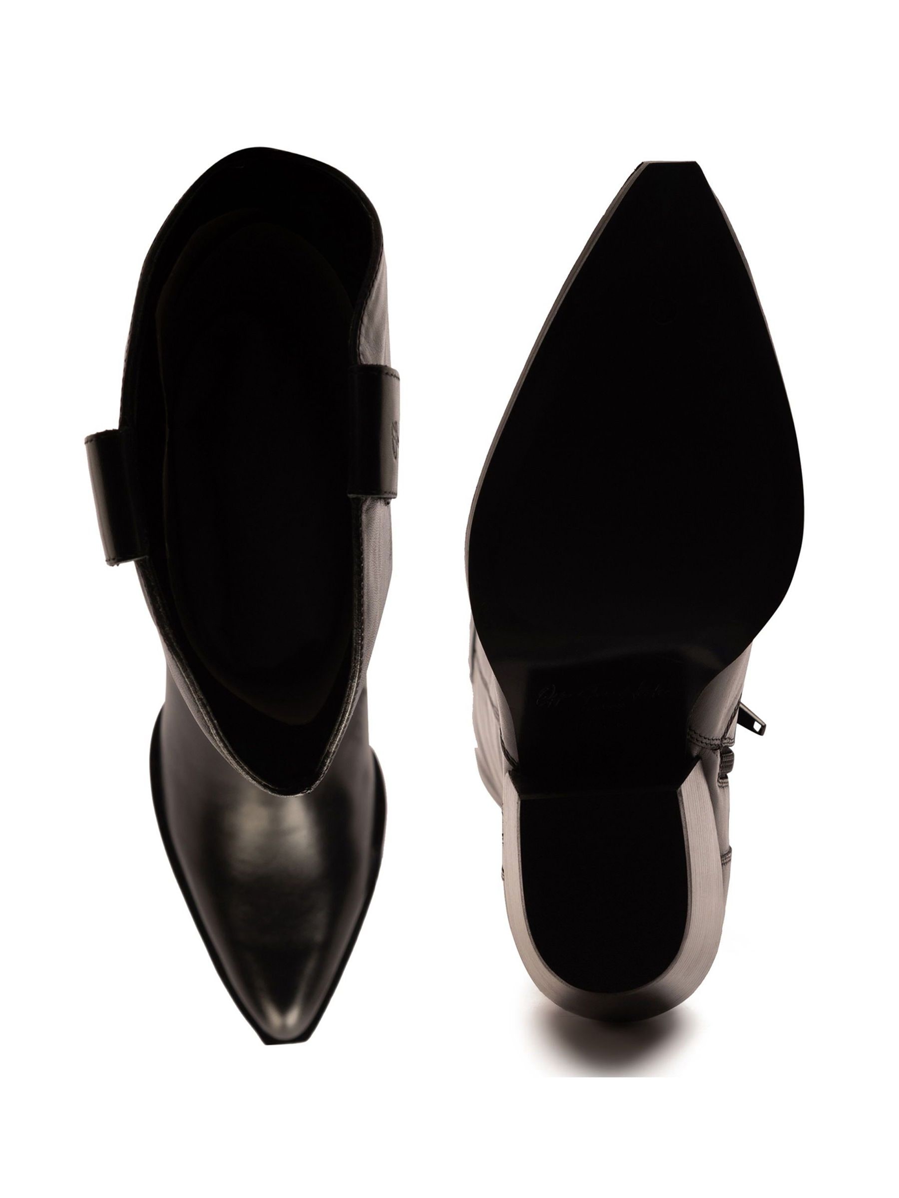 Buy Off The Hook Black Austin Pointed-Toe Knee-High Western Boots